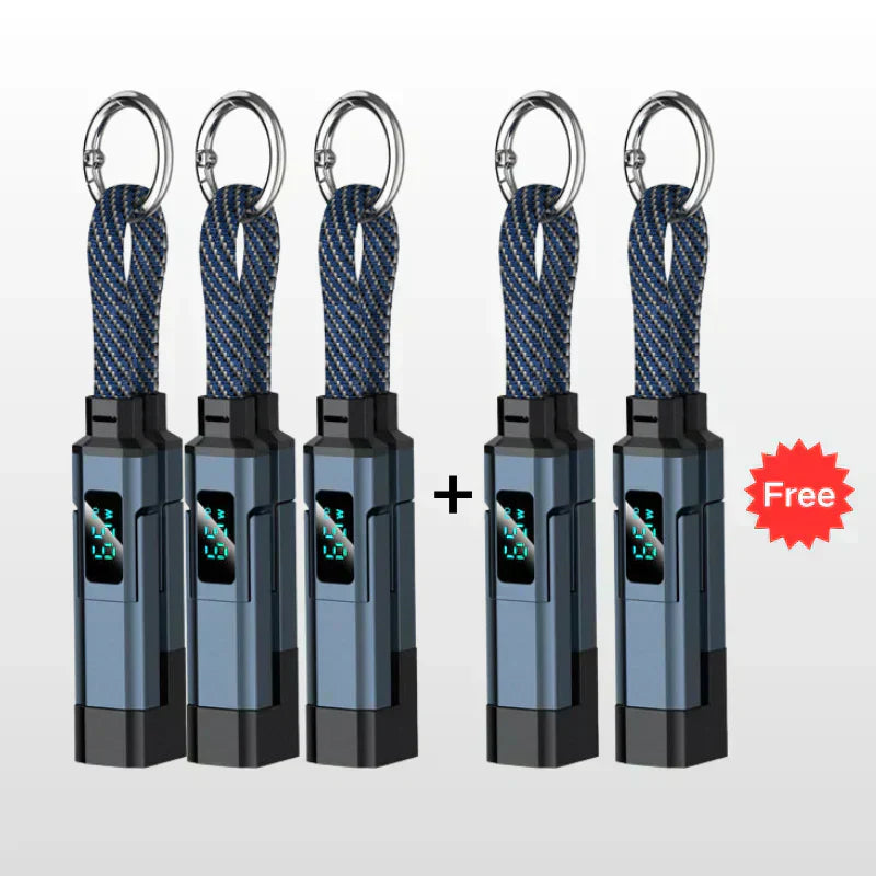 ⏳Limited-time 50% off⏰4-in-1 Digital Display Keychain Charging Cable🔋📱-Navalonixcosh®