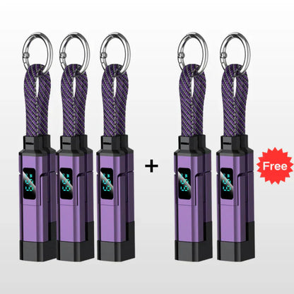 ⏳Limited-time 50% off⏰4-in-1 Digital Display Keychain Charging Cable🔋📱-Navalonixcosh®