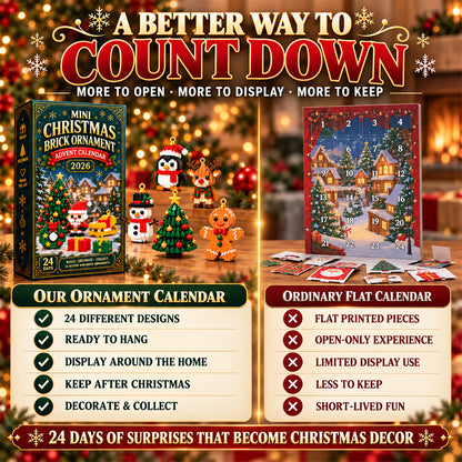 upsell⏳ Last day to save 49% – 🎄 24-Day Mini Christmas Ornament Advent Calendar | 24 unique festive buildable designs with hanging loops—perfect for decorating Christmas trees, wreaths, and holiday displays
