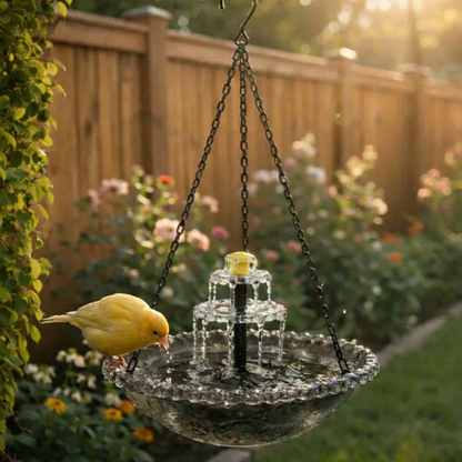 🔥2026 Spring Sale 40% Off--🐦Solar Cascade Hanging Bird Bath Fountain  -Navalonixcosh®