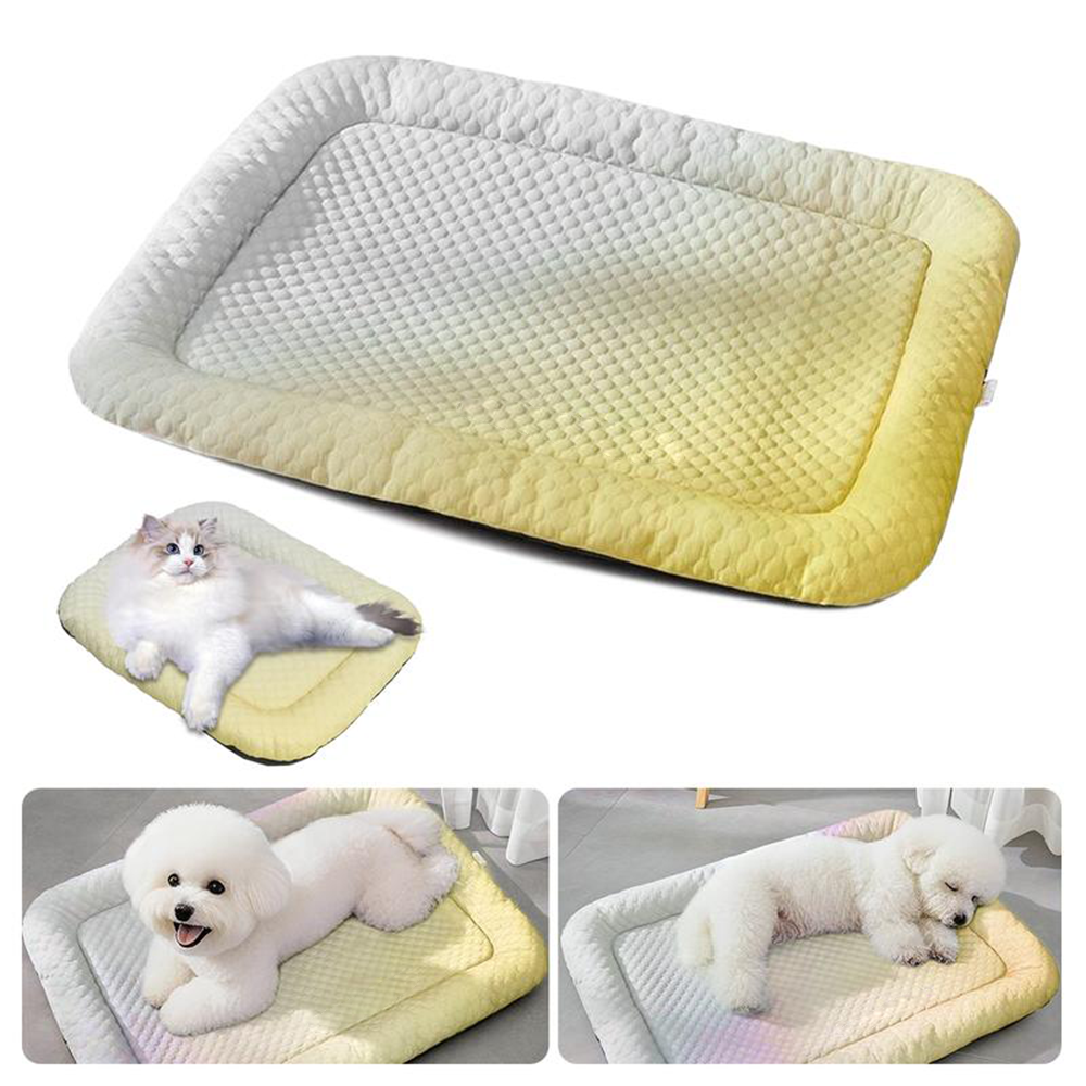 upsell❄️Pet Cooling Mat for Dogs & Cats 🐾  Naturally Cool Ice-Silk Pad • Breathable, Washable & Soft-Navalonixcosh®