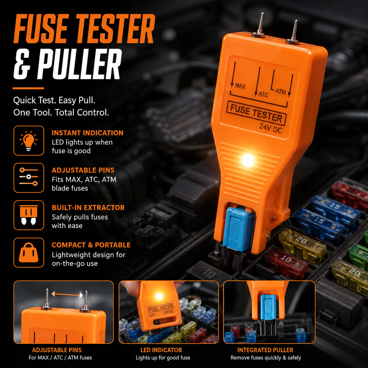 🛠️2-in-1 Automotive Fuse Tester and Puller Tool🚗-Navalonixcosh®