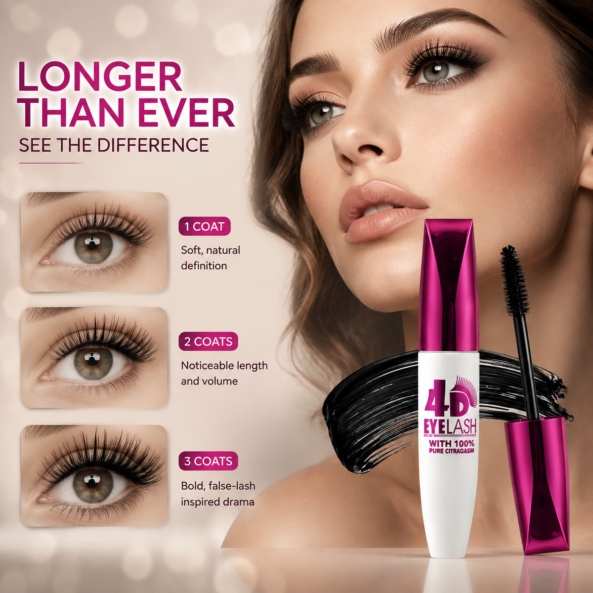 ⏰Buy 1 Get 1 Free🔥Waterproof Mascara – Volume & Lengthening | In Stock 💧✨📦-Navalonixcosh®