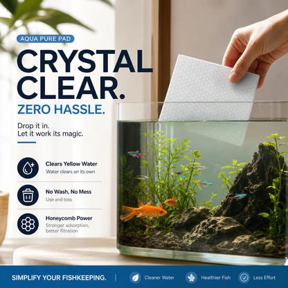 🐠 BUY 1 GET 1 FREE! ✨ AQUARIUM CLARIFYING SHEETS - Crystal Clear Water in 24 Hours, Removes Odors and Impurities, Safe for All Fish and Plants 🌿🔮-Navalonixcosh®