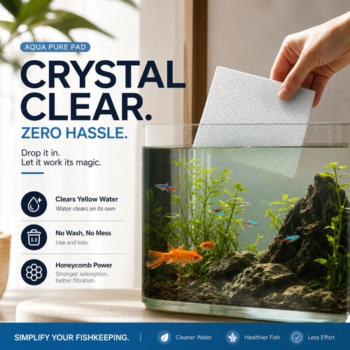 🐠 BUY 1 GET 1 FREE! ✨ AQUARIUM CLARIFYING SHEETS - Crystal Clear Water in 24 Hours, Removes Odors and Impurities, Safe for All Fish and Plants 🌿🔮-Navalonixcosh®
