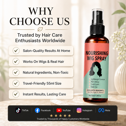 🏆LAST DAY SALE: ONLY ￡9.99!!🎁✨Lightweight No-Rinse Nourishing Wig Spray