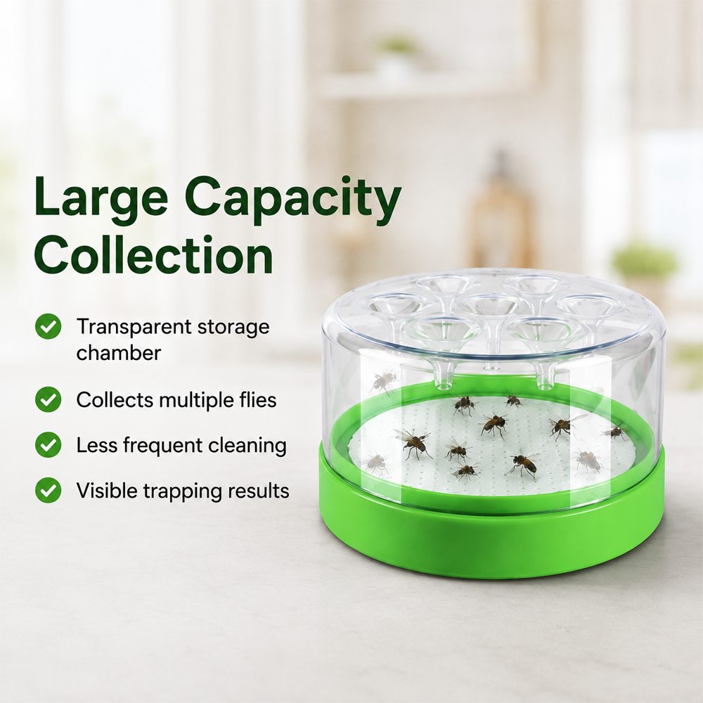 🛡️Reusable Non-Electric Fly Trap for Indoor & Outdoor Use– Safe, Cordless & Chemical-Free🔥 Navalonixcosh®