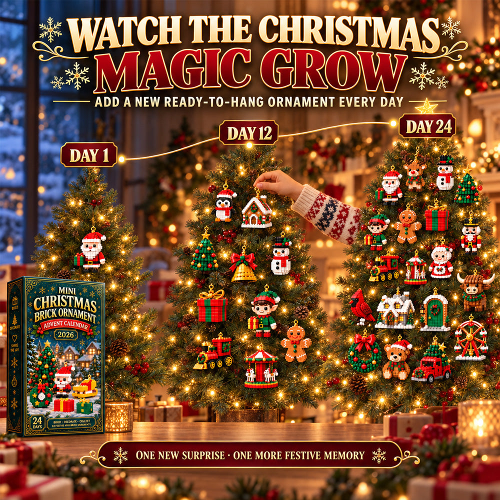 upsell⏳ Last day to save 49% – 🎄 24-Day Mini Christmas Ornament Advent Calendar | 24 unique festive buildable designs with hanging loops—perfect for decorating Christmas trees, wreaths, and holiday displays