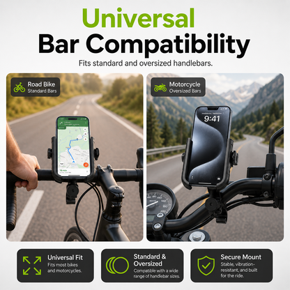 🎉 2026 Sale — Over 42,000 Sold! 🚴‍♂️ Quick-Release Bike Phone Mount – SecureLock & Shockproof Padding 📱-Navalonixcosh®