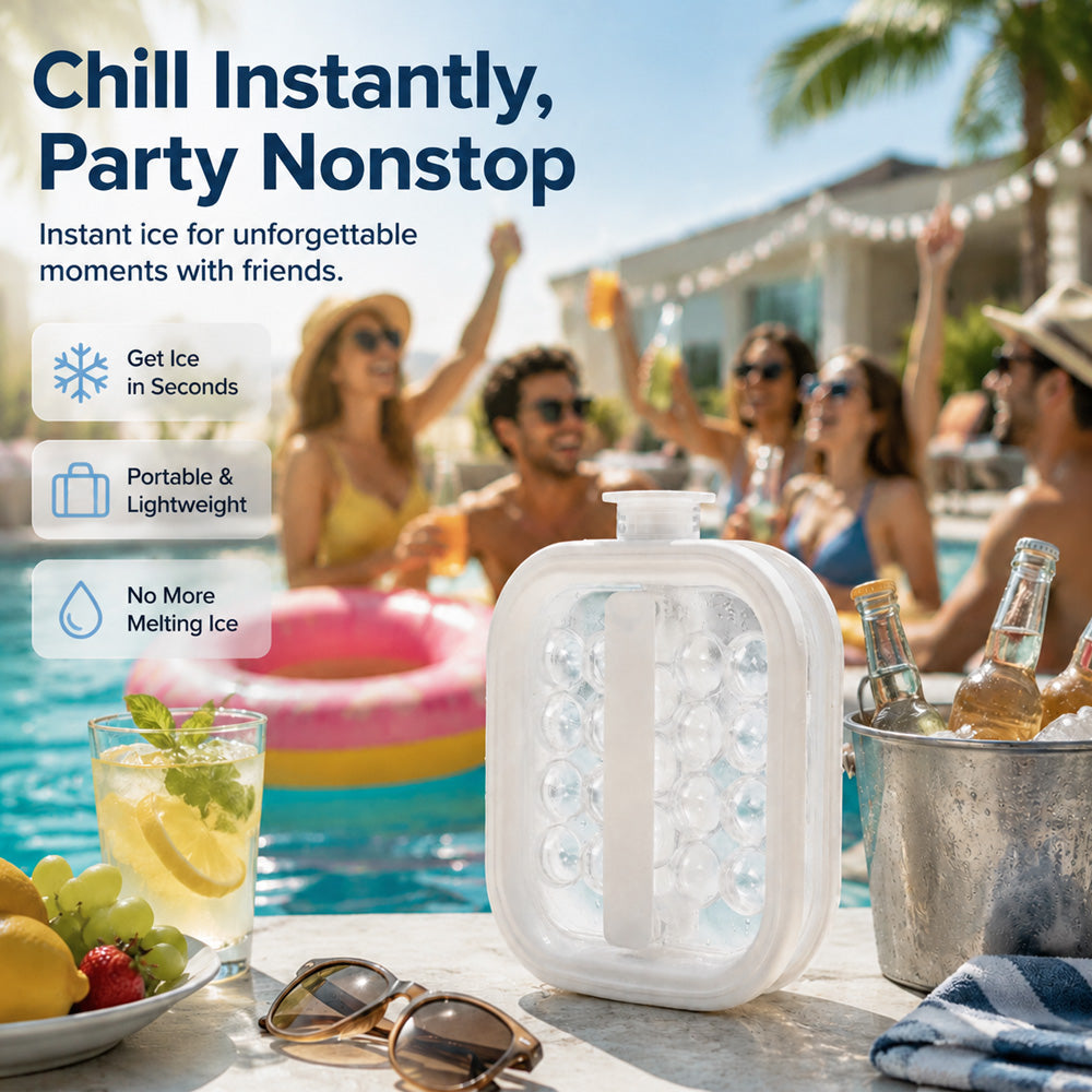 🌞Summer New Hot Selling 40% OFF🎁💦Portable Silicone Ice Ball Kettle for Camping, Beach & Pool Parties🧊---Devareon