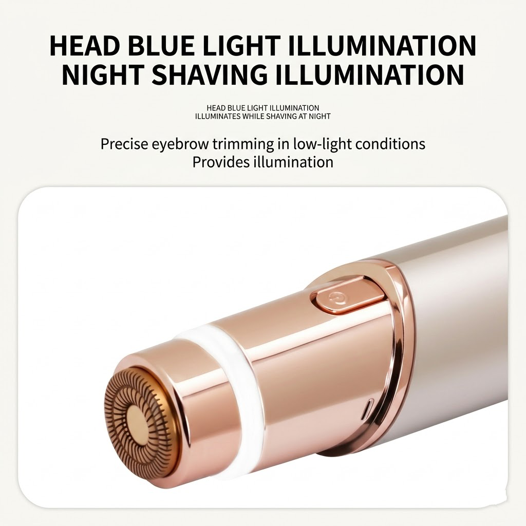upsell ✨Navalonixcosh® 2 in 1 facial & eyebrow hair trimmer for Women, Rechargeable Face Razor, Lip & Peach Fuzz Remover, Precision Eyebrow Shaper, Portable Painless Hair Removal Tool
