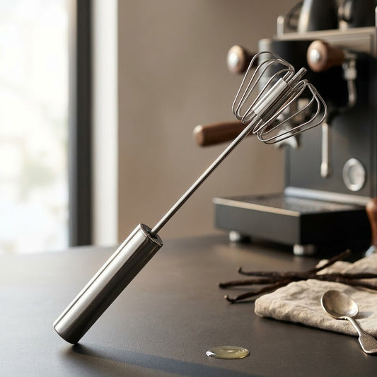 Navalonixcosh Semi-Automatic Whisk - Stainless Steel Hand Push Beater Mixer for Eggs, Milk, Cream and Flour - Essential Kitchen Baking Tool