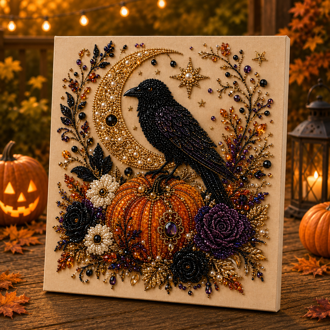 👻 Ghost Pearl Art DIY Kit – 3D Halloween Diamond Painting Craft, Sparkling Resin Pearl Mosaic Wall Decor-Navalonixcosh®
