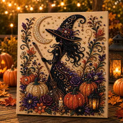 👻 Ghost Pearl Art DIY Kit – 3D Halloween Diamond Painting Craft, Sparkling Resin Pearl Mosaic Wall Decor-Navalonixcosh®
