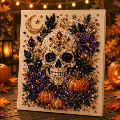 👻 Ghost Pearl Art DIY Kit – 3D Halloween Diamond Painting Craft, Sparkling Resin Pearl Mosaic Wall Decor-Navalonixcosh®