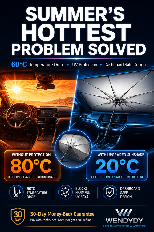☀️50% Off For A Limited Time✨️ - 2026 Upgraded Car Windshield Sun Shade Umbrella-Navalonixcosh®