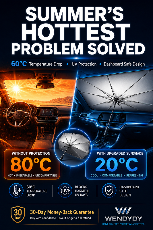 ☀️50% Off For A Limited Time✨️ - 2026 Upgraded Car Windshield Sun Shade Umbrella-Navalonixcosh®