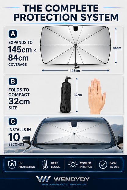 ☀️50% Off For A Limited Time✨️ - 2026 Upgraded Car Windshield Sun Shade Umbrella-Navalonixcosh®