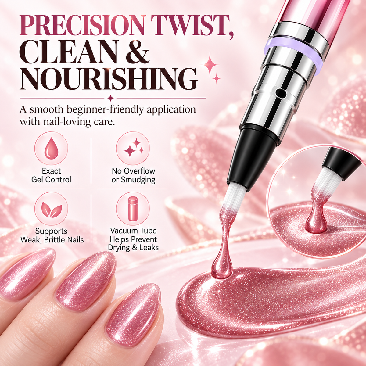 ✨6-in-1 Nail Care & Cat Eye Pen – All-in-One Base, Builder, Color & Top Coat with Magnetic Bead-Navalonixcosh®