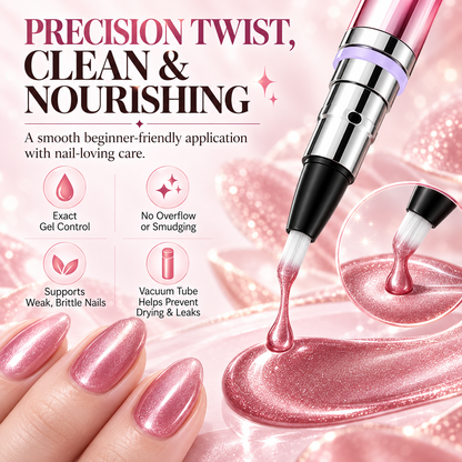 ✨6-in-1 Nail Care & Cat Eye Pen – All-in-One Base, Builder, Color & Top Coat with Magnetic Bead-Navalonixcosh®