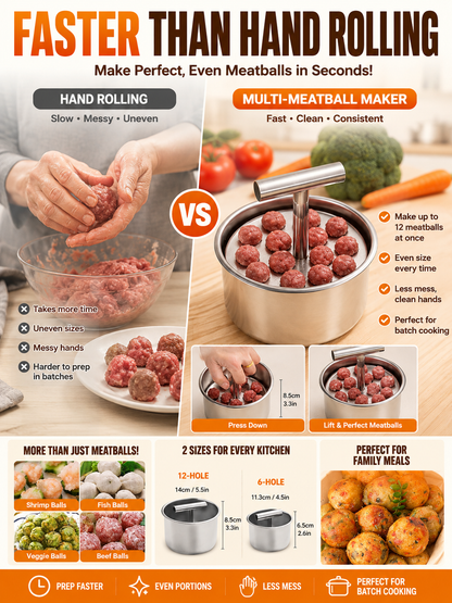 🍳 Kitchen Deal ✨ Stainless Steel Manual Dumpling & Fish Ball Maker for Quick, Easy Homemade Meals-Navalonixcosh®