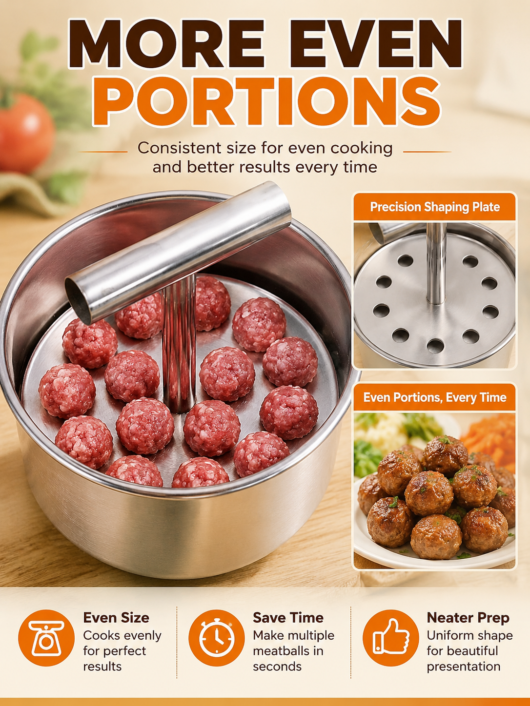 🍳 Kitchen Deal ✨ Stainless Steel Manual Dumpling & Fish Ball Maker for Quick, Easy Homemade Meals-Navalonixcosh®