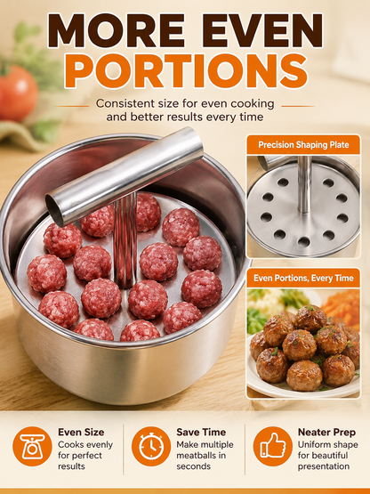 🍳 Kitchen Deal ✨ Stainless Steel Manual Dumpling & Fish Ball Maker for Quick, Easy Homemade Meals-Navalonixcosh®