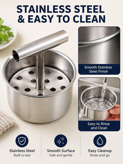🍳 Kitchen Deal ✨ Stainless Steel Manual Dumpling & Fish Ball Maker for Quick, Easy Homemade Meals-Navalonixcosh®