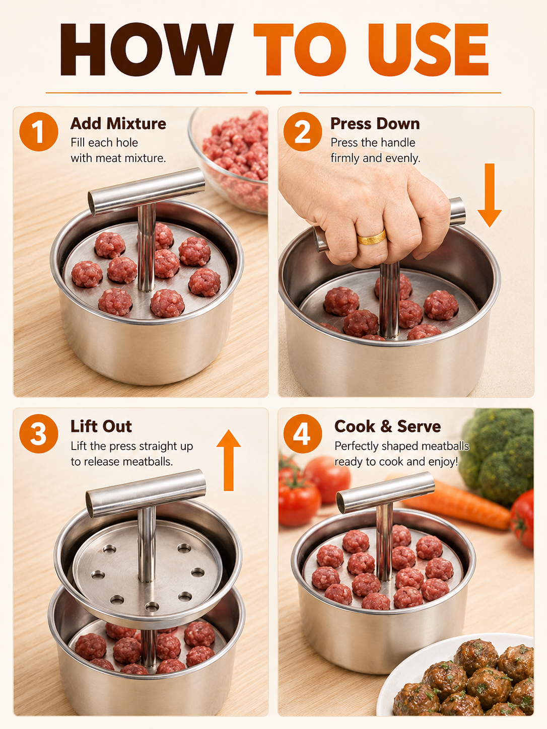🍳 Kitchen Deal ✨ Stainless Steel Manual Dumpling & Fish Ball Maker for Quick, Easy Homemade Meals-Navalonixcosh®