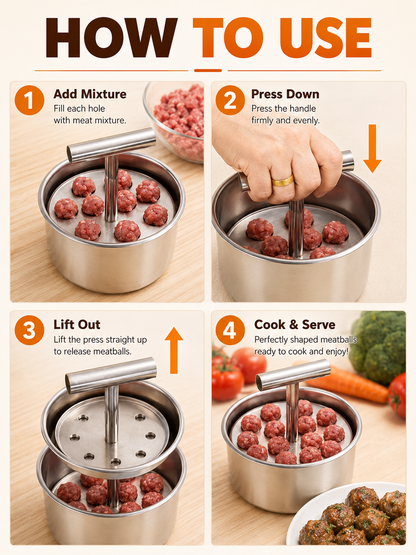 🍳 Kitchen Deal ✨ Stainless Steel Manual Dumpling & Fish Ball Maker for Quick, Easy Homemade Meals-Navalonixcosh®