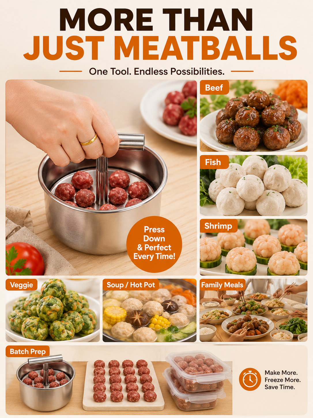 🍳 Kitchen Deal ✨ Stainless Steel Manual Dumpling & Fish Ball Maker for Quick, Easy Homemade Meals-Navalonixcosh®