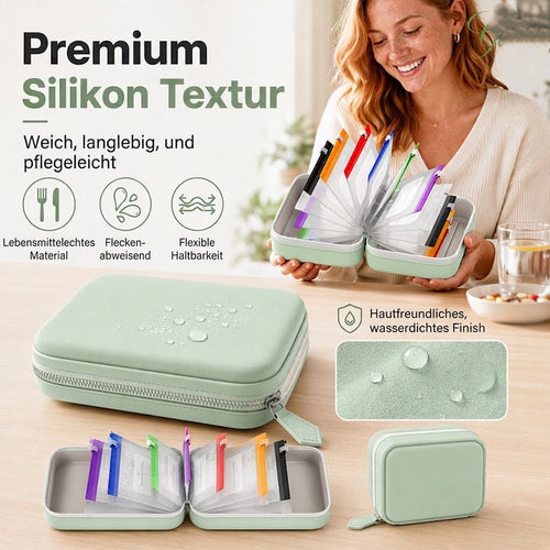 🎉 Sale 2026 🧳 A8 Wasserdichter Alltags-Organizer – 14 farbcodierte Beutel & stoßfeste Hülle für Medikamente, Schmuck & Zubehör! ✨