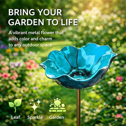 Navalonixcosh® 🎁Handmade Metal Flower Garden Stake🐦