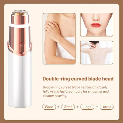 upsell ✨Navalonixcosh® 2 in 1 facial & eyebrow hair trimmer for Women, Rechargeable Face Razor, Lip & Peach Fuzz Remover, Precision Eyebrow Shaper, Portable Painless Hair Removal Tool
