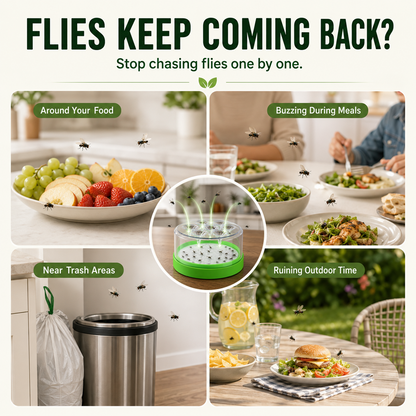🛡️Reusable Non-Electric Fly Trap for Indoor & Outdoor Use– Safe, Cordless & Chemical-Free🔥 Navalonixcosh®