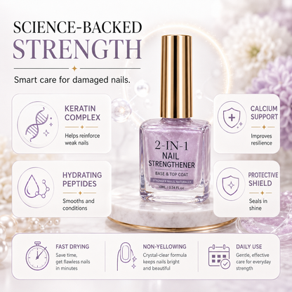 upsell💅⏳LAST DAY✨ 50% OFF! 💜 Lilac Glossy Mirror Nail Strengthener – Fast Air-Dry, Chip-Resistant & Long-Lasting Aurora Finish