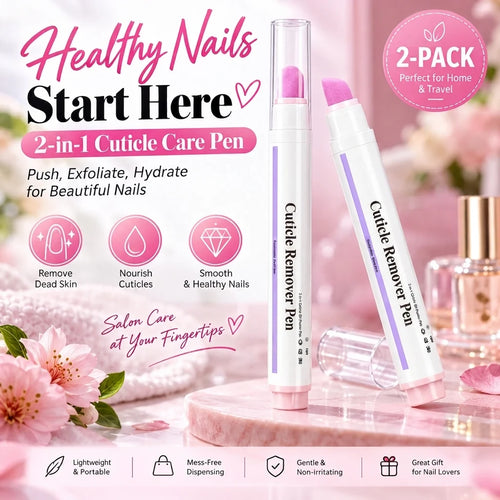 ✨ 2-in-1 Cuticle Remover Pen – Ceramic Tip, Hydrating & Travel-Ready