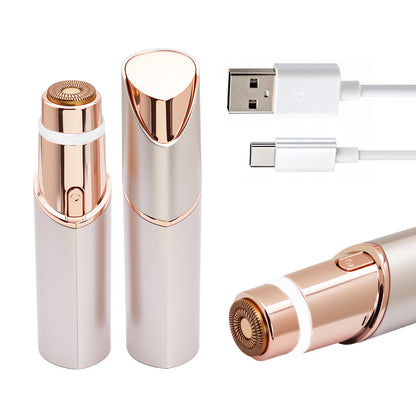 upsell ✨Navalonixcosh® 2 in 1 facial & eyebrow hair trimmer for Women, Rechargeable Face Razor, Lip & Peach Fuzz Remover, Precision Eyebrow Shaper, Portable Painless Hair Removal Tool
