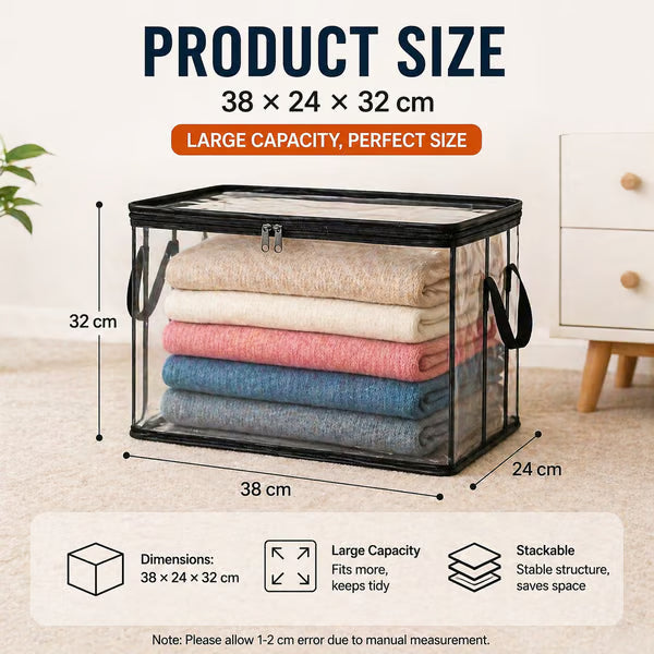 upsell⏰🔥LIMITED TIME 40% OFF! 🏠 Transparent Large-Capacity Dustproof & Moisture-Proof Storage Bag – Perfect for Clothes, Toys, Books & More ✨-Navalonixcosh®