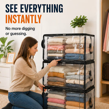 upsell⏰🔥LIMITED TIME 40% OFF! 🏠 Transparent Large-Capacity Dustproof & Moisture-Proof Storage Bag – Perfect for Clothes, Toys, Books & More ✨-Navalonixcosh®