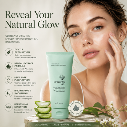 upsell🔥 50K+ SOLD! 🔥  🌿 Herbal Brightening Exfoliating Gel 🌿 ✨ Instantly Smooth & Glow  💖 Gentle Exfoliation 💥 SAVE 40% 💥-Navalonixcosh®