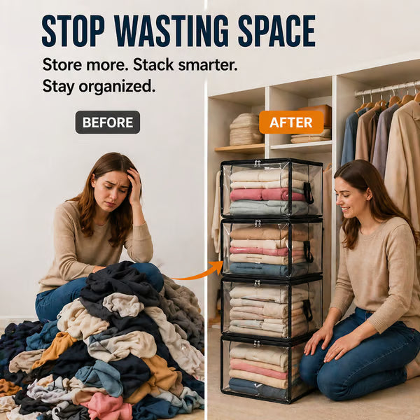 upsell⏰🔥LIMITED TIME 40% OFF! 🏠 Transparent Large-Capacity Dustproof & Moisture-Proof Storage Bag – Perfect for Clothes, Toys, Books & More ✨-Navalonixcosh®