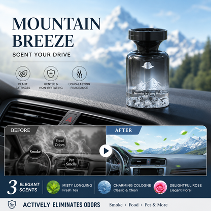 🥳2026 HOT SALE🥳🌿 30% OFF!🚗 110ml Long-Lasting Car Air Freshener – Natural plant extracts, eliminates smoke & pet odours. Weeks of freshness. Mountain design. Breath easy! 💨✨-Navalonixcosh®