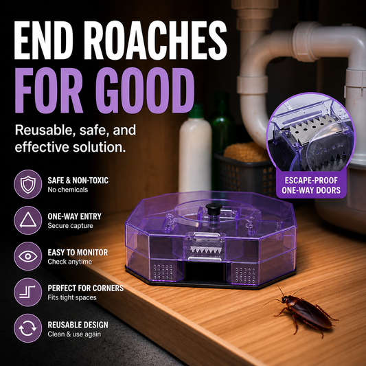upsell⏳Time-Limited Special⏰ Reusable Roach Trap – Physical capture, no toxic sprays. One‑way doors, easy to check & clean. Safe for homes with kids & pets! 🏠✨-Navalonixcosh®