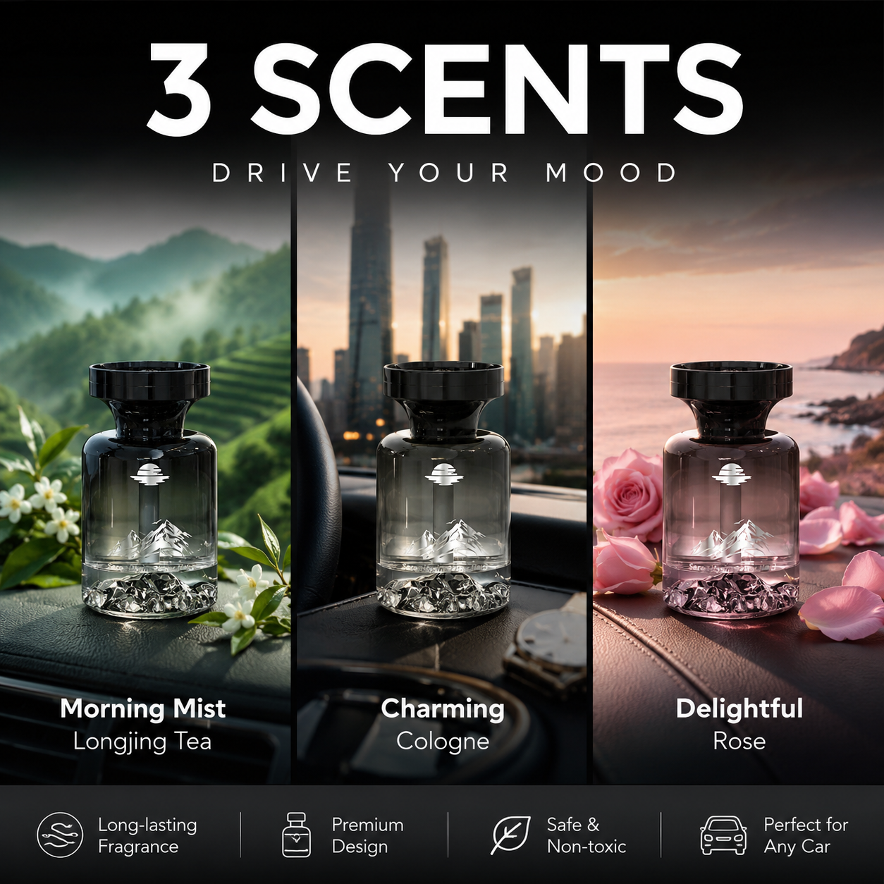 🥳2026 HOT SALE🥳🌿 30% OFF!🚗 110ml Long-Lasting Car Air Freshener – Natural plant extracts, eliminates smoke & pet odours. Weeks of freshness. Mountain design. Breath easy! 💨✨-Navalonixcosh®