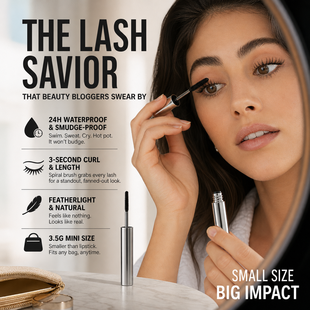 🎁✨ Waterproof Curling & Lengthening Mascara ✨-Navalonixcosh®