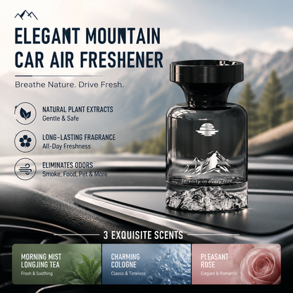 🥳2026 HOT SALE🥳🌿 30% OFF!🚗 110ml Long-Lasting Car Air Freshener – Natural plant extracts, eliminates smoke & pet odours. Weeks of freshness. Mountain design. Breath easy! 💨✨-Navalonixcosh®