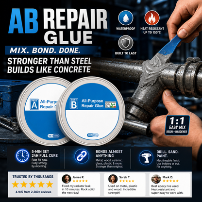 🔥 Limited-time Offer:50% OFF | AB Super Glue: Brings broken items back to life – strong yet flexible, won’t crack!-Navalonixcosh®