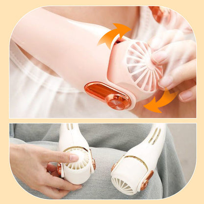 🥳2026 HOT SALE🥳💞50K+ SOLD!🍃 Neck Air Conditioner Fan – Ultra‑quiet, 360° rotating, 3 speeds. Hands‑free cooling, long battery. Summer essential! 😎🌬️-Navalonixcosh®