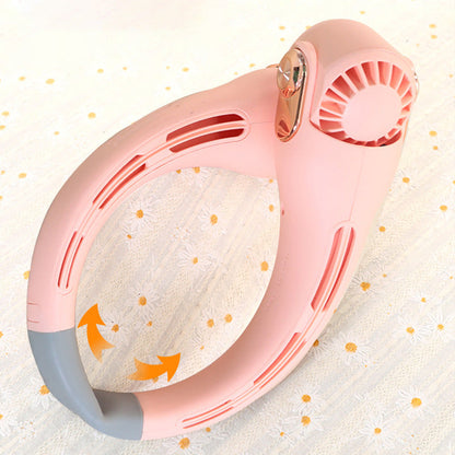 🥳2026 HOT SALE🥳💞50K+ SOLD!🍃 Neck Air Conditioner Fan – Ultra‑quiet, 360° rotating, 3 speeds. Hands‑free cooling, long battery. Summer essential! 😎🌬️-Navalonixcosh®